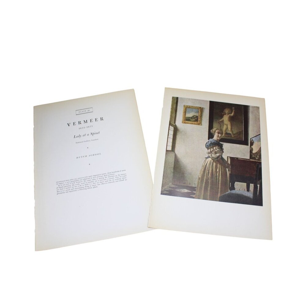 Vermeer Lady at a Spinet Print Vintage 92947 Dutch School